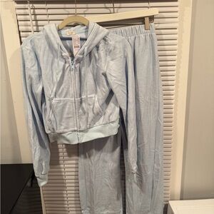 Brandy Melville Soft Blue Kids Pajama Set